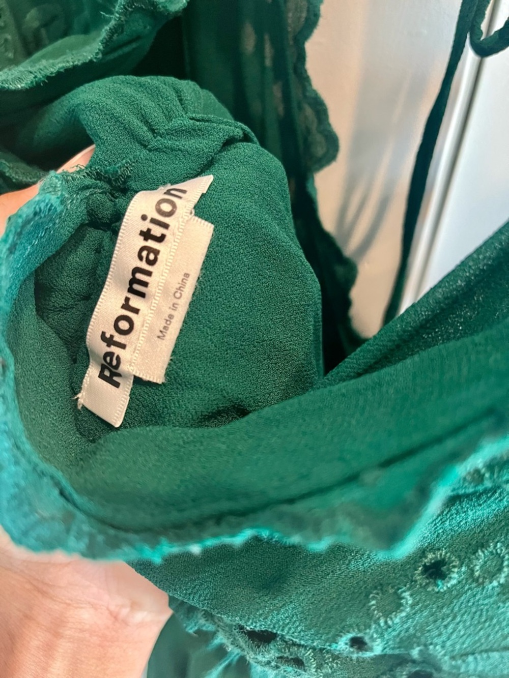 Reformation Libbie Midi Dress in Emerald Green (Size 0) - Picture 5 of 6